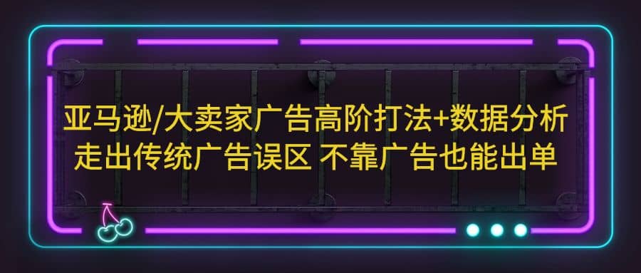 亚马逊/大卖家广告高阶打法+数据分析，走出传统广告误区 不靠广告也能出单-搜易资源网