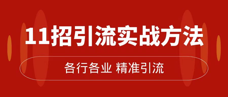 精准引流术：11招引流实战方法，让你私域流量加到爆（11节课完整版）-搜易资源网