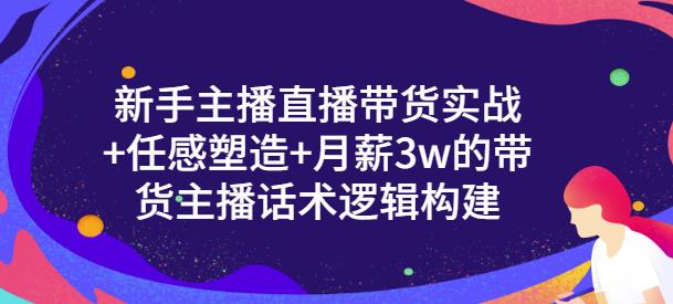 新手主播直播带货实战+信任感塑造+月薪3w的带货主播话术逻辑构建-搜易资源网