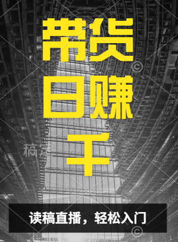 视频号技术直播带货， 会读稿就行，小白日入1000+-搜易资源网