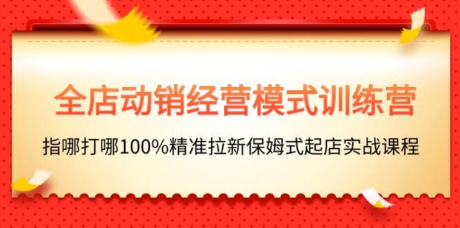 全店动销-经营模式训练营，指哪打哪100%精准拉新保姆式起店实战课程-搜易资源网