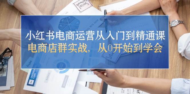 小红书电商运营从入门到精通课，电商店群实战，从0开始到学会-搜易资源网