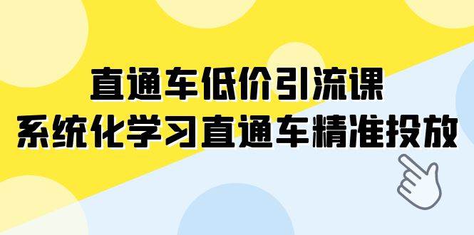 直通车-低价引流课，系统化学习直通车精准投放（14节课）-搜易资源网