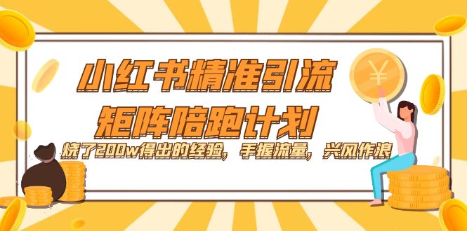 小红书精准引流·矩阵陪跑计划：烧了200w得出的经验，手握流量，兴风作浪！-搜易资源网