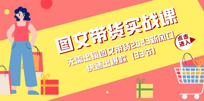 图文带货实战课：无需出镜图文带货2023新风口，快速出爆款（33节）-搜易资源网