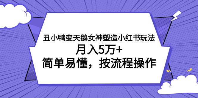 丑小鸭变天鹅女神塑造小红书玩法，月入5万+，简单易懂，按流程操作-搜易资源网