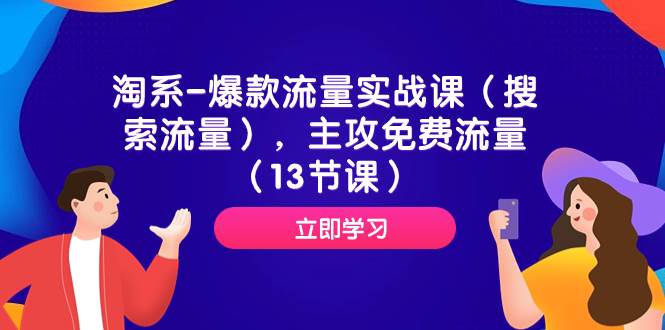 淘系-爆款流量实战课（搜索流量），主攻免费流量（13节课）-搜易资源网