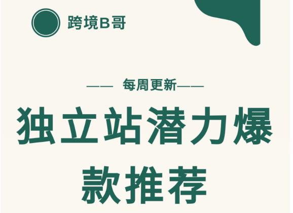 【跨境B哥】独立站潜力爆款选品推荐，测款出单率高达百分之80（每周更新）-搜易资源网