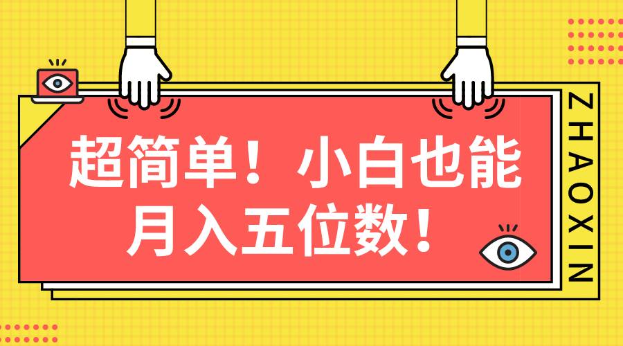 超简单图文项目！小白也能月入五位数-搜易资源网