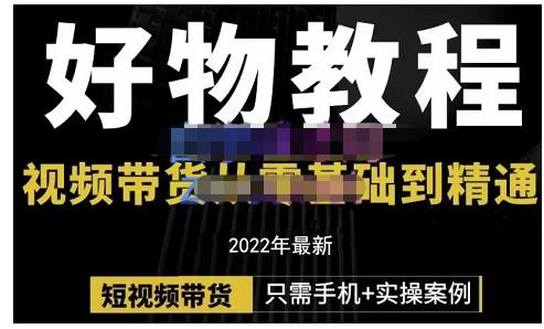 锅锅老师好物分享课程：短视频带货从零基础到精通，只需手机+实操-搜易资源网