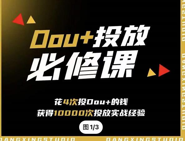 代同学DOU+投放训练营，用付费流量撬动大额自然流量，过得超额变现转化-搜易资源网