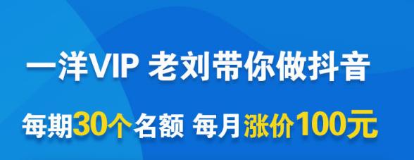 一洋电商抖音VIP，每月集训课+实时答疑+资源共享+联盟合作价值580元-搜易资源网