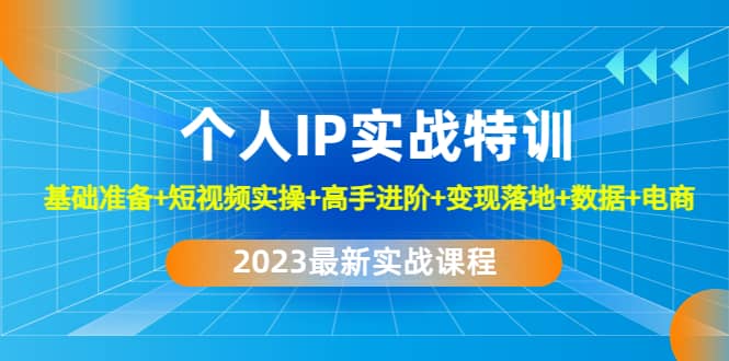 2023个人IP实战特训：基础准备+短视频实操+高手进阶+变现落地+数据+电商-搜易资源网
