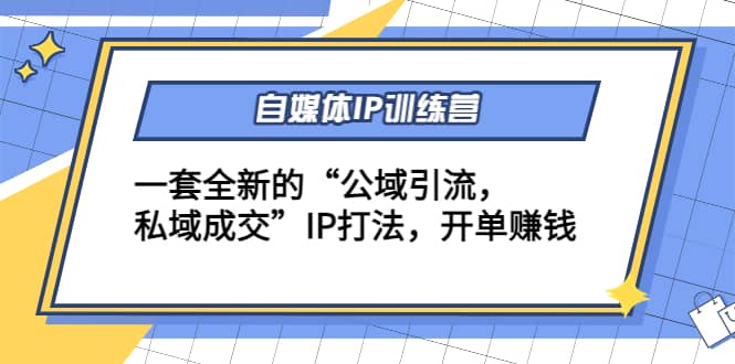 自媒体IP训练营(12+13期)一套全新的“公域引流，私域成交”IP打法-搜易资源网