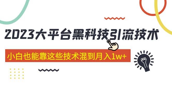 价值4899的2023大平台黑科技引流技术 29节课-搜易资源网