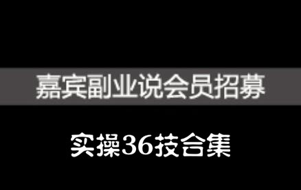 嘉宾副业说实操36技合集，价值1380元-搜易资源网