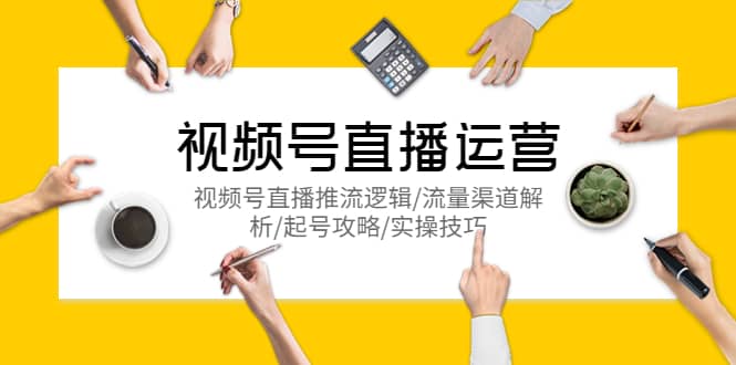 视频号直播运营，视频号直播推流逻辑/流量渠道解析/起号攻略/实操技巧-搜易资源网
