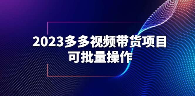 2023多多视频带货项目，可批量操作【保姆级教学】-搜易资源网