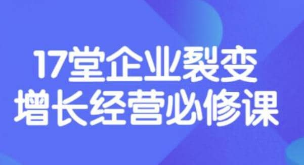 《盈利增长17堂必修课》企业裂变增长的经营智慧，带你了解增长的本质-搜易资源网