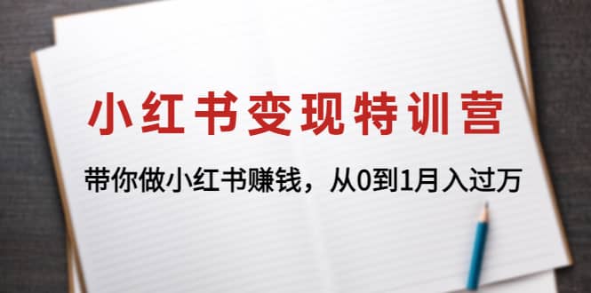 小红书变现特训营：带你做小红书项目-搜易资源网