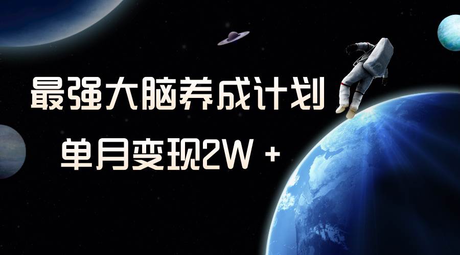 冷门虚拟项目，最强大脑养成计划，一个月变现2W＋-搜易资源网