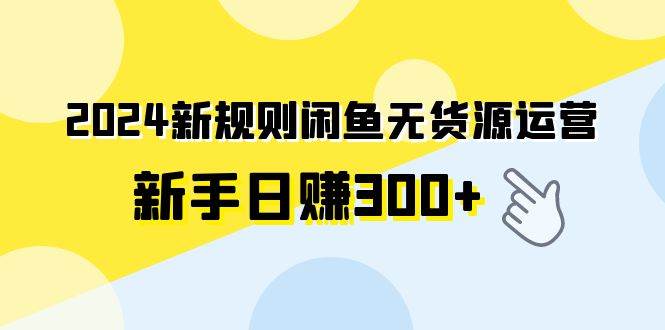 2024新规则闲鱼无货源运营新手日赚300+-搜易资源网