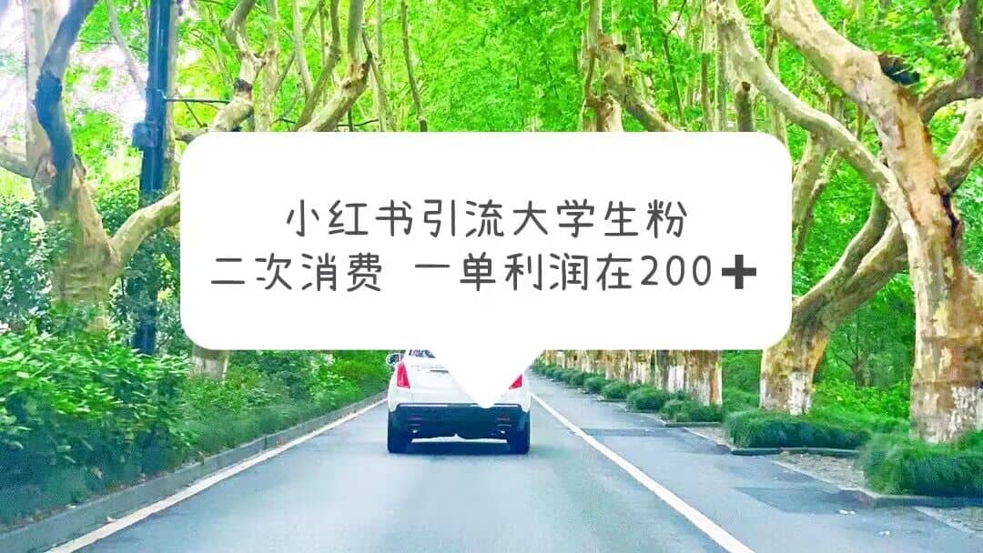 小红书引流大学生粉，变现项目，一单利润在200+（教程+资源）-搜易资源网