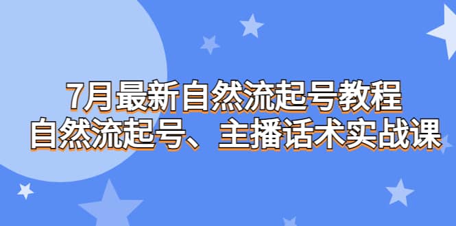 7月最新自然流起号教程，自然流起号、主播话术实战课-搜易资源网