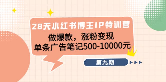 28天小红书博主IP特训营《第9期》-搜易资源网