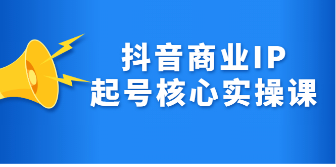 抖音商业IP起号核心实操课，带你玩转算法，流量，内容，架构，变现-搜易资源网