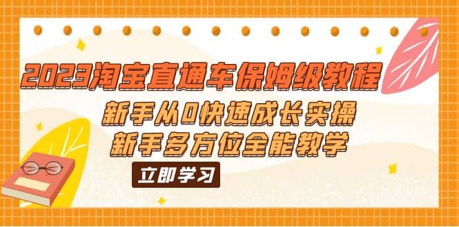 2023淘宝直通车保姆级教程：新手从0快速成长实操，新手多方位全能教学-搜易资源网