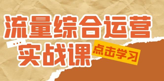 流量综合·运营实战课：短视频、本地生活、个人IP知识付费、直播带货运营-搜易资源网