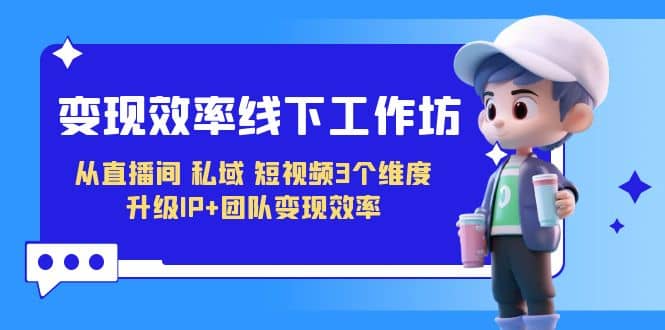 变现-效率线下工作坊，从直播间、私域、短视频3个维度 升级IP+团队变现效率-搜易资源网