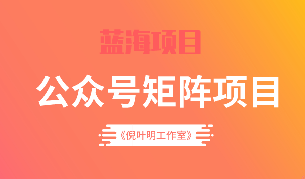 蓝海公众号矩阵项目训练营，0粉冷启动，公众号矩阵账号粉丝突破30w-搜易资源网