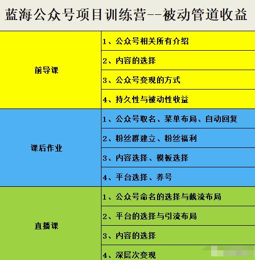 米辣微课·蓝海公众号项目训练营，手把手教你实操运营公众号和小程序变现-搜易资源网