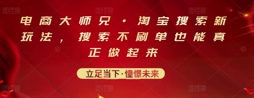 电商大师兄·淘宝搜索新玩法，搜索不刷单也能真正做起来-搜易资源网