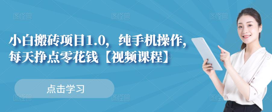 小白搬砖项目1.0，纯手机操作，每天兼职挣点零花钱-搜易资源网