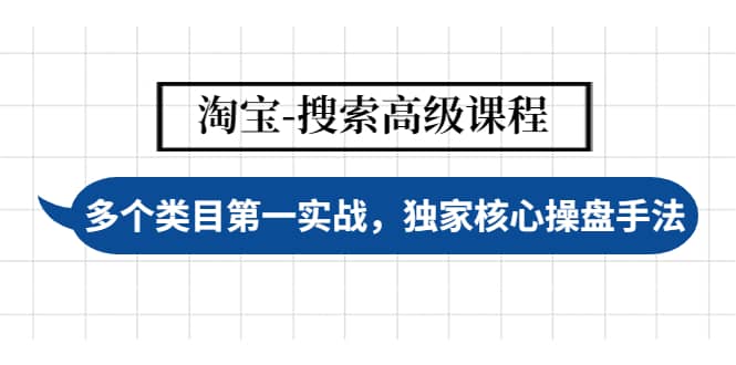 淘宝-搜索高级课程：多个类目第一实战，独家核心操盘手法-搜易资源网