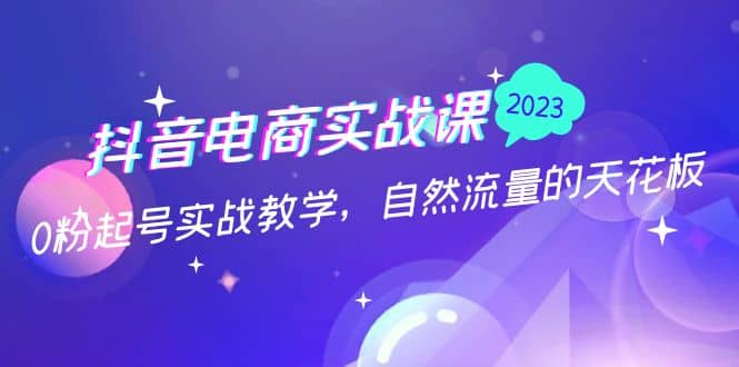 抖音电商实战课：0粉起号实战教学，自然流量的天花板（2月19最新）-搜易资源网