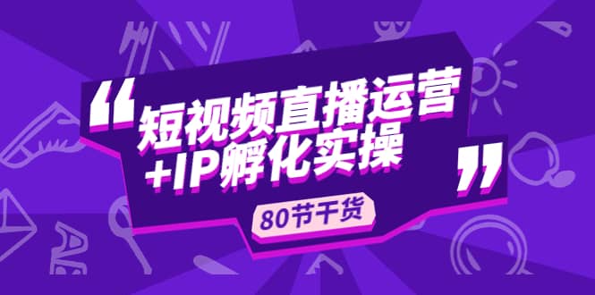 短视频直播运营+IP孵化实战：80节干货实操分享-搜易资源网
