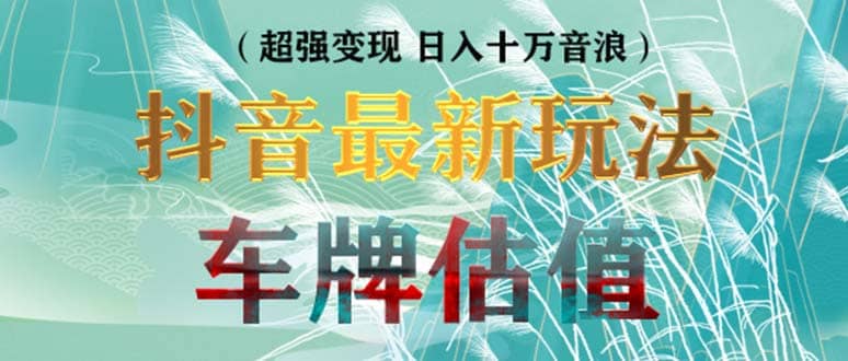抖音最新无人直播变现直播车牌估值玩法项目 轻松日赚几百+【详细玩法教程】-搜易资源网
