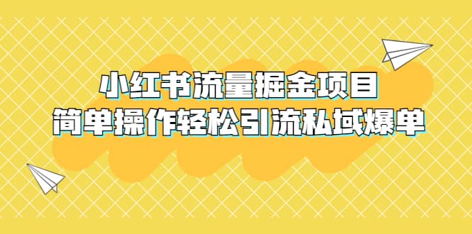 外面收费398小红书流量掘金项目，简单操作轻松引流私域爆单-搜易资源网
