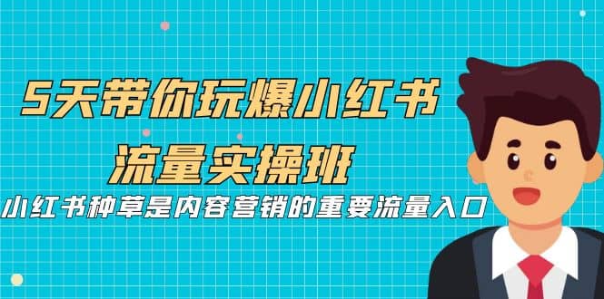 5天带你玩爆小红书流量实操班,小红书种草是内容营销的重要流量入口-百盟网