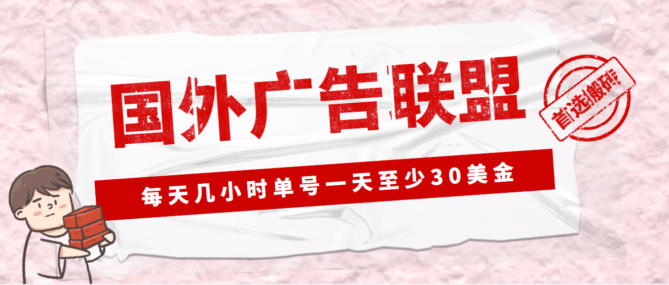 外面收费1980最新国外LEAD广告联盟搬砖项目，单号一天至少30美元(详细教程)-搜易资源网
