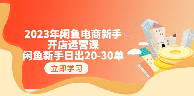 2023年闲鱼电商新手开店运营课：闲鱼新手日出20-30单（18节-实战干货）-搜易资源网