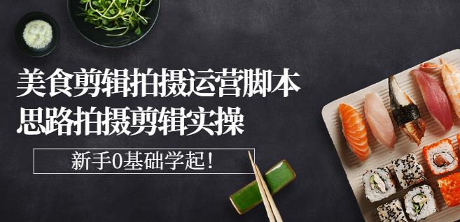 湘水·美食剪辑拍摄运营，脚本思路拍摄剪辑实操+基础知识-搜易资源网