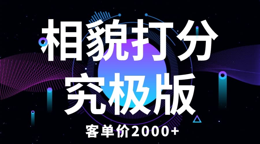 相貌打分究极版，客单价2000+纯新手小白就可操作的项目-搜易资源网