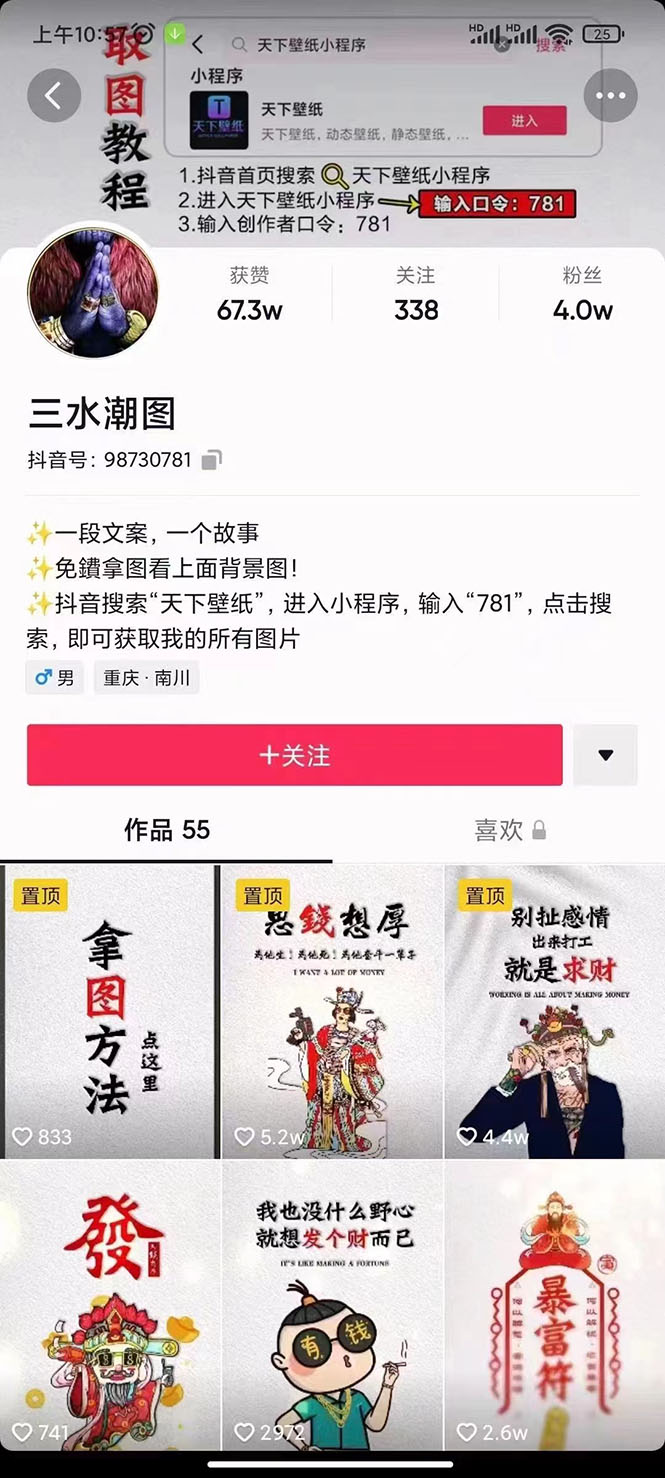 国潮壁纸变现项目，新手可操作日赚200+【素材+软件+教程】-搜易资源网