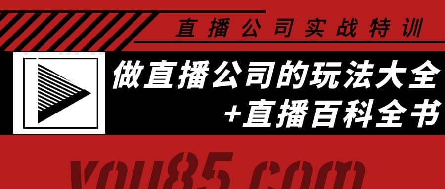 老陈·直播公司实战特训：做直播公司的玩法大全+直播百科全书-搜易资源网