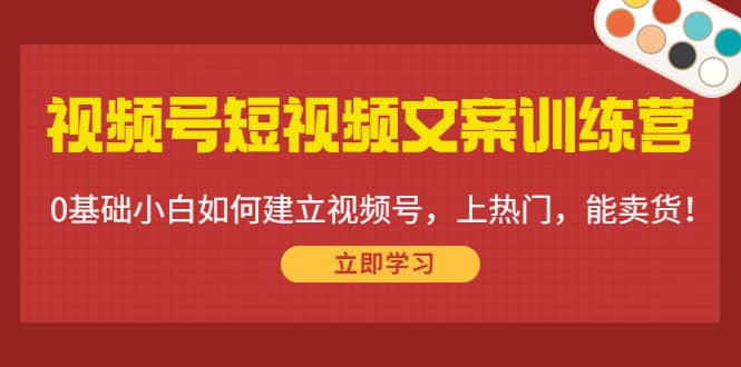 视频号短视频文案训练营：0基础小白如何建立视频号，上热门，能卖货！-搜易资源网